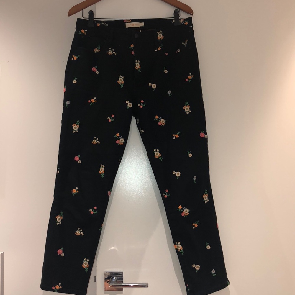 Tory Burch Flower Print Jeans